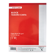 Block Dietrix tamaño carta cuadro 7 mm 80 hojas