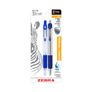 Juego de Bolígrafo y Portaminas elite sillver retráctil azul