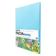 Papel Facia Pastel carta color azul 75 gr