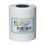 Rollo de papel térmico Pinos Altos 57 x 50 mm caja con 200 rollos a granel