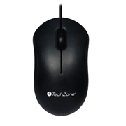 MOUSE USB ALÁMBRICO (NEGRO) MOUSE ALÁMBRICO TECHZONE