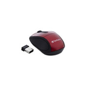 Mouse Verbatim óptico wireless minitravel rojo