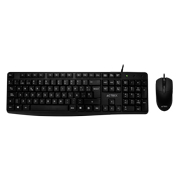 Kit teclado y mouse Acteck alámbrico negro