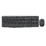 Kit Logitech Teclado y Mouse MK235 Inalámbrico Negro