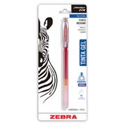 Boligrafo gel j roller rx zebra, punto mediano 0,7 mm, rojo, blister 1 pz