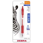 Bolígrafo gel retráctil sarasa zebra, punto fino 0.5 mm, rojo, blister 1 pz
