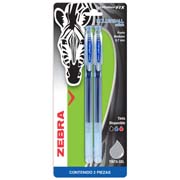 Boligrafo gel j roller rx zebra, punto fino 0,5 mm, azul, blister 2 pz