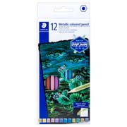 Lápices de color metálicos Staedtler Design Journey, caja con 12 piezas
