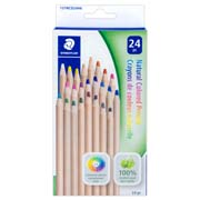Lápices de color Staedtler de madera natural, caja con 24 piezas