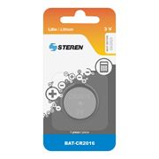 Pila de litio cr2016 boton STEREN  bl er de 1 pza
