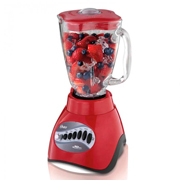 Licuadora Oster de 10 v color roja .