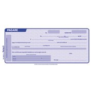 Pagaré Fortec 1/3 carta color azul 2 cks con 50 hojas cada uno
