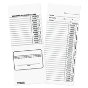 Tarjeta de reloj checador Pinos Altos con 100 tarjetas