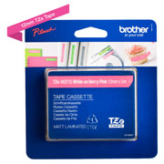 Cinta brother color blanco sobre rosa fucsia TZEMQP35