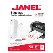 Etiqueta laser mod j-5261 blanca JANEL 25x102mm con 500 etiquetas