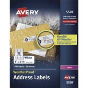 Etiqueta tecnología laser AVERY color blanco