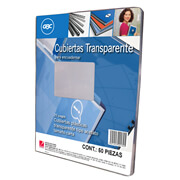 Cubierta plástica tamaño carta tipo acetato GBC transparente