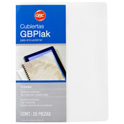 Cubiertas lisas GBPlack GBC color transparente