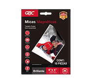 Mica magnética GBC tamaño fotografía  con 10 piezas