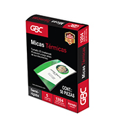 Mica térmica GBC 6.5x9.5cm espesor de 5 milésimas forma semi-rígida