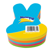 Notas Adhesivas Memo Tip forma conejo con 250 hojas de 6 x 7 cm