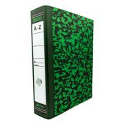 Registrador KYMA verde jaspeado con palanca oficio con 2 argollas 1 pieza