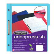 Carpeta pressboard Accopress sh ACCO carta color azul claro con broche de 8 cm