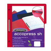 Carpeta pressboard Accopress sh ACCO carta color rojo con broche de 8 cm