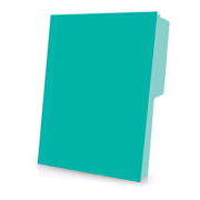 Folder de color Pendaflex carta color aqua ceja 1/2 caja con 50 pzas