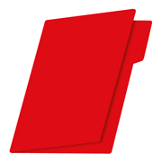 Folder de color intenso Fortec carta color rojo ceja 1/2 caja con 25 pzas