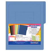 Carpeta pressboard KYMA con broche de 8cm carta color azul con 5 piezas