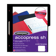 Carpeta pressboard Accopress sh ACCO carta color negro con broche de 8 cm