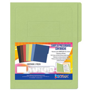 Carpeta pressboard KYMA con broche de tamaño carta color verde con 5 piezas
