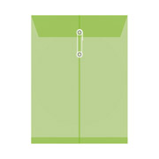 Sobre vertical polipropileno Fortec c/rondana, carta, verde, paquete con 12 pzas