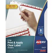 Separador blanco carta 8 divisiones AVERY tecnologia laser
