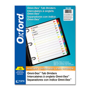 Separador con índice Oxford carta cejas de colores con 15 divisiones