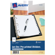 Separador blanco esquela mensual AVERY mensual