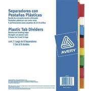 Separador basico amarillo 8 divisione AVERY tamaño carta