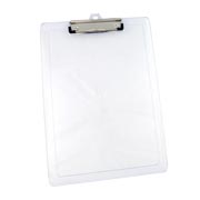 Tabla plastica carta/oficio transparentecon gancho wire clip