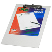 Tabla de aluminio Lefort con clip metálico tamaño carta