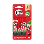 Lápiz adhesivo Pritt en barra de 11 grs blíster con 3 piezas