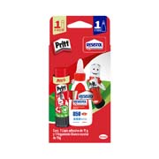 Lápiz adhesivo Pritt en barra de 11 grs + Resistol 850 de 55 grs cajilla c/2 pzs