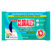 Toallas Cloralex desinfectantes c/48. .