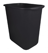 Cesto rectangular Sablon color negro .