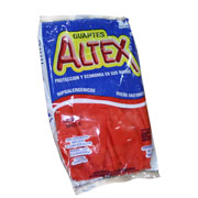 Guantes de hule Altex color rojo, N. 9 .