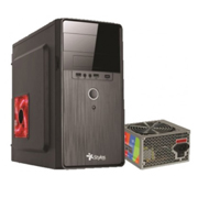 GABINETE STYLOS MICRO ATX CON FUENTE DE PODER COLOR NEGRO