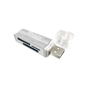 Lector USB Brobotix v2.0 todo en uno metalico plata