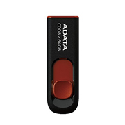 Memoria USB Adata C008, 64GB, USB 2.0, Negro/Rojo
