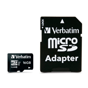 Microsd Verbatim 16GB clase 10 con adaptador