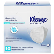 Cubrebocas protector Kleenex color blanco